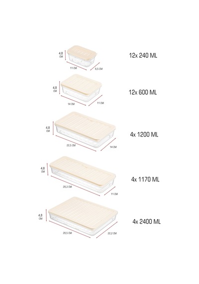 36'lı Set Buzdolabı Ve Difriz Düzenleyici Saklama Kabı Seti Dolap İçi Düzen Bpa Free Mikrodalga Krem