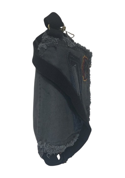 Old Cotton Cargo Vintage Küçük Salaş Unisex Günlük Çapraz Postacı Çantası S Boy 26x20cm Koyu Gri