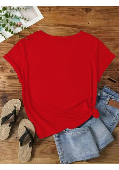 Unisex Age Of Steam Baskılı Tasarım Tshirt Kırmızı