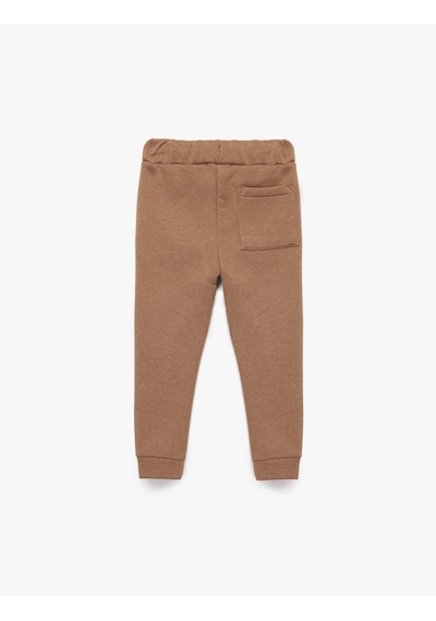 Koton Cep Detaylı Şardonlu Basic Jogger Eşofman Altı Kahverengi 6wmb40006tk Kahve