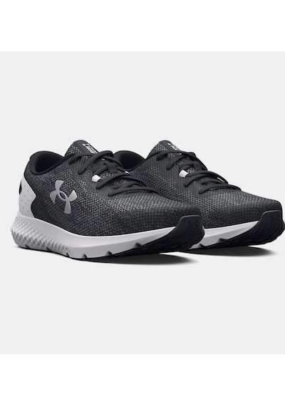 Under Armour UA Kadın W Charged Rogue 3 Knit Spor Ayakkabı 3026147-001 Beyaz - Siyah