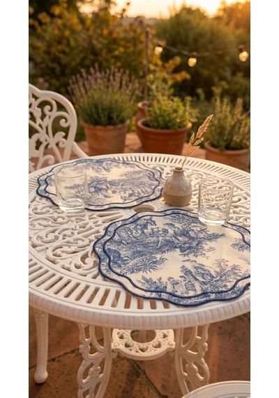 Toile Azure Amerikan Servis Çok Renkli