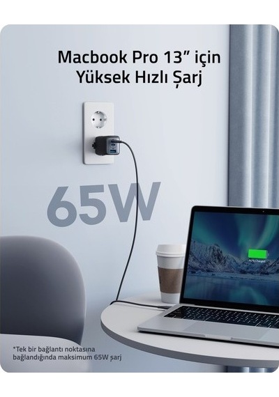Anker Powerport Iıı 3-port 65w Şarj - A2667