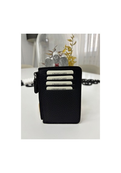 Store Kadın Şık Kullanışlı Kartlık Siyah Dokulu