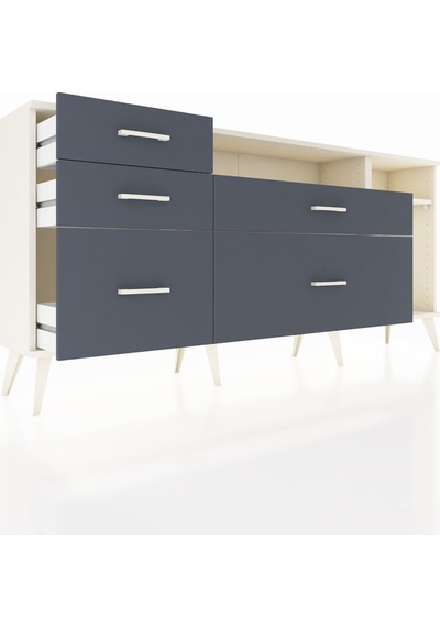 Arges Konsol 2 Raflı 5 Çekmeceli 176x30x83 Aytaşı-aytaşı/antrasit Aytaşı/antrasit Arges Konsol 2 Raflı 5 Çekmeceli 176x30x83 Aytaşı-aytaşı/antrasit Aytaşı/antrasit