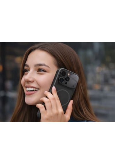 Ag Glass Apple Uyumlu iPhone 15 Telefon Kılıfı Siyah