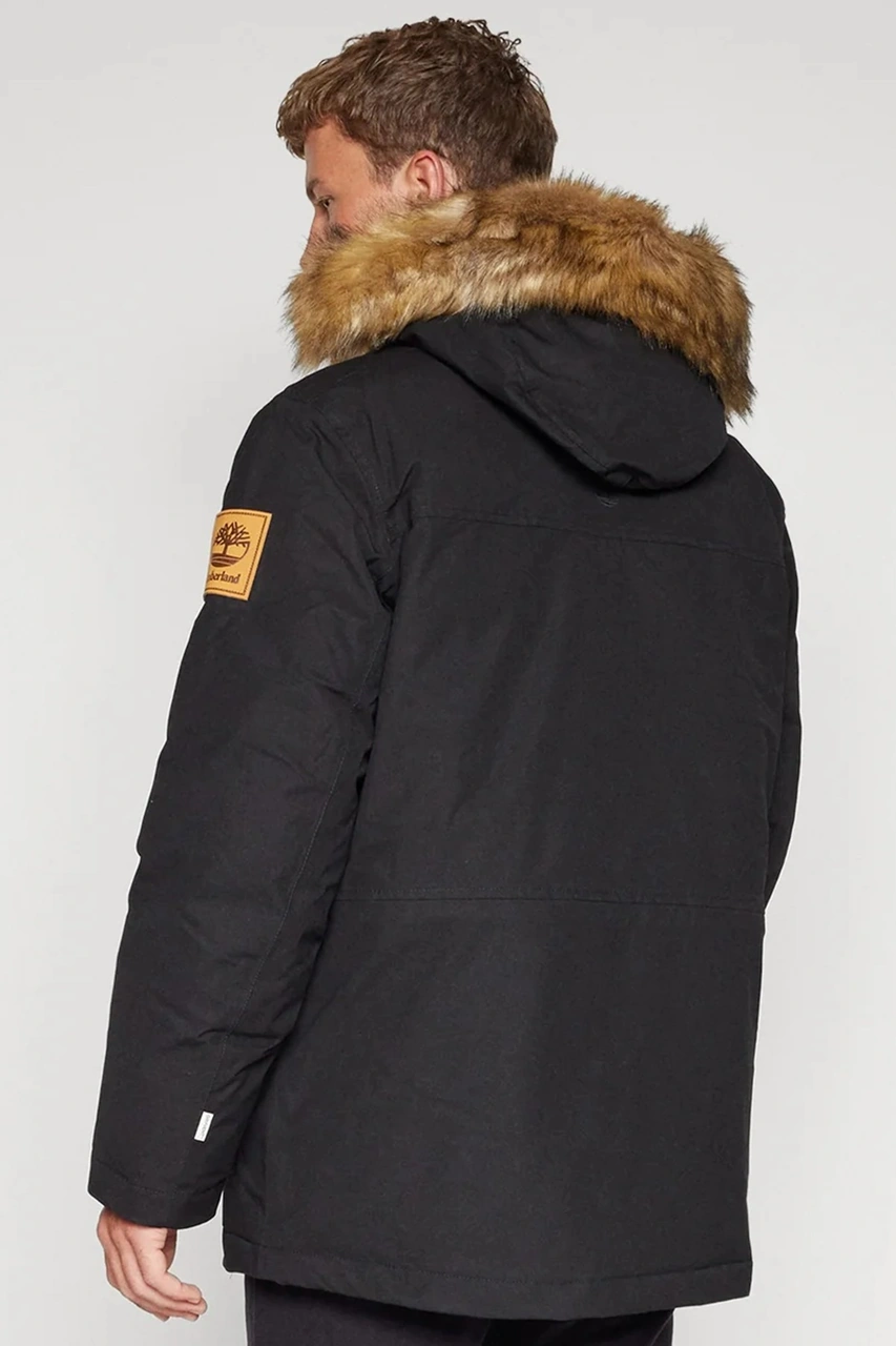 Timberland Dryvent Scar Ridge Waterproof Parka Erkek Su Geçirmez Kapüşonlu Parka Siyah Siyah
