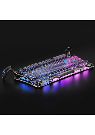 Gravastar Mercury K1 Pro+M1 Pro Kablosuz Rgb Işıklı Cyb Optik Mekanik Q Gaming Klavye Ve Optik Mouse Seti