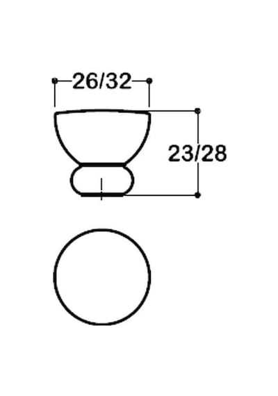 System Düğme Mobilya Kulbu Siyah Renk 32mm Kulp Sy1958 0032 Al6 Çok Renkli