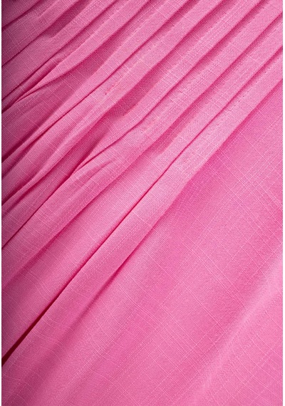 Cigit Nervüllü Keten Elbise 2-7 Yaş Pembe Pembe