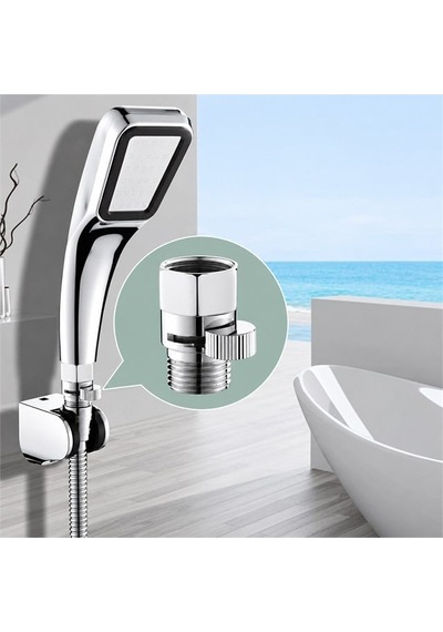 Sunup Sn-38121 Bakır İç Ve Dış Dişli Açılı Vana Gümüş