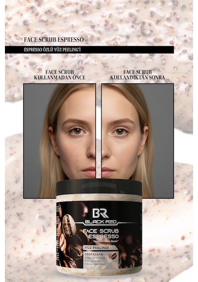 Espresso Ve Kafeinli Yüz Peelingi - Etkili Canlandırıcı Ve Yüz Peelingi - 500 Ml Yüztemiz