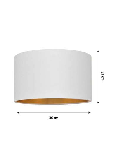 Levaillant Krem Abajur Şapka & Başlık - İçi Gold Kaplama, 30 Cm Çap, 21 Cm Yükseklik - Özel Üretim & Kusursuz Diğer