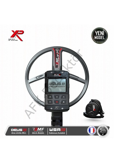 Xp Deus 2 Rc Metal Dedektörü 22 Cm Fmf Başlık + Wsa2 St Kablosuz Kulaklık Hassas Arama
