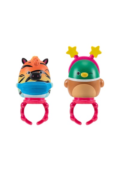 Squish-a-longs 8 Figür + Yüzük Set Seri 1 Al0083