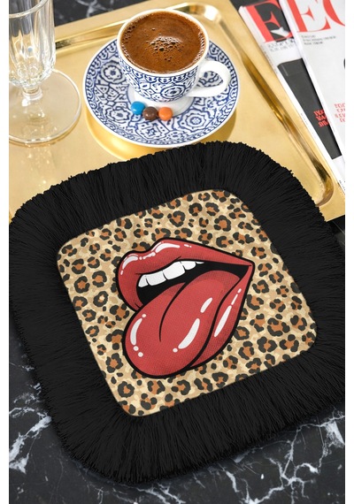 Leopar Dil Dudak Motifli Püsküllü Sunum Peçetesi - Pop Art Bohem Kırmızı Siyah Bardak Altlığı Mendil Lavanta Zeytin Yeşili Leopar Dil Dudak Motifli Püsküllü Sunum Peçetesi - Pop Art Bohem Kırmızı Siyah Bardak Altlığı Mendil Lavanta Zeytin Yeşili