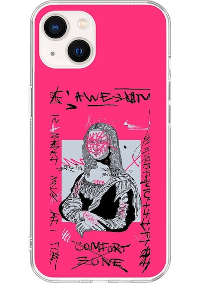 Apple Uyumlu iPhone 13 Şeffaf Kılıf Graffiti 1 Tasarımlı