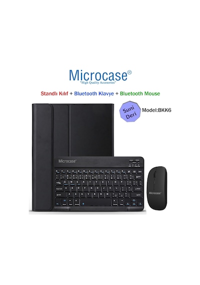 Apple Uyumlu iPad  Air 4.Nesil 10.9 2020 Bt Klavye Mouse + Standlı Kılıf - Bkk6