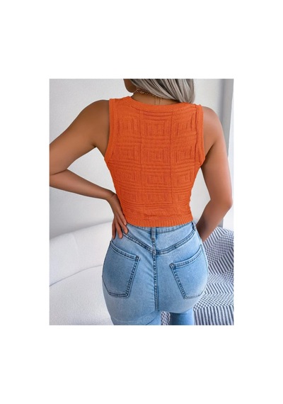 Butik İstanbul Kadın Askılı Bisiklet Yaka Güpüs Dekolteli Triko Crop Bluz Turuncu Butik İstanbul Kadın Askılı Bisiklet Yaka Güpüs Dekolteli Triko Crop Bluz Turuncu