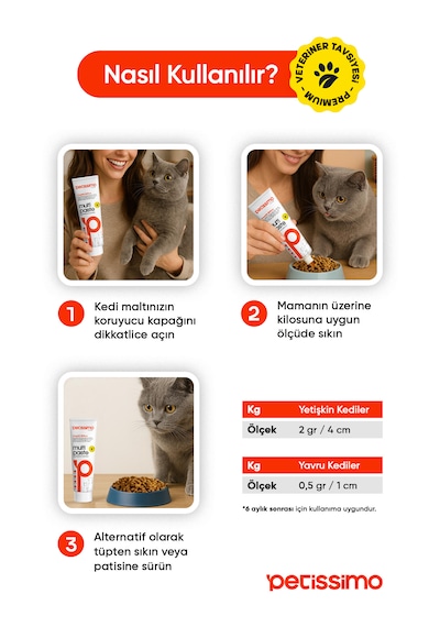 Petissimo Care Multivitamin Kedi Maltı - Tüy Dökülmesini Engelleyici Malt Paste
