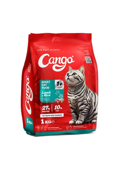 Cango Yetişkin Kedi Maması Kuzu Etli 1 Kg 5'li
