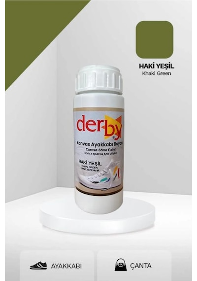 Derby Haki Kanvas - Bez / Kumaş Ayakkabı Boyası 100 Ml Haki