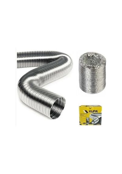 Kupa Alüminyum Aspiratör Borusu 120 MM. - 2 M