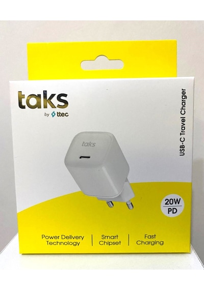 5tp01b Taks Tp01 20w Pd Usb-c Seyahat Hızlı Şarj Aleti Beyaz