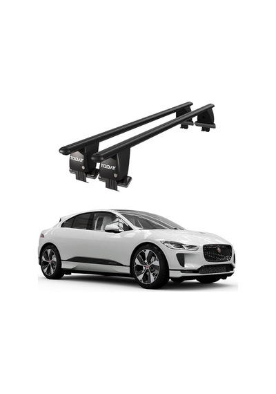 Royal Jaguar I-pace 2018 Ve Sonrası Uyumlu Siyah Kilitli Ara Atkı Port Bagaj Tavan Barı