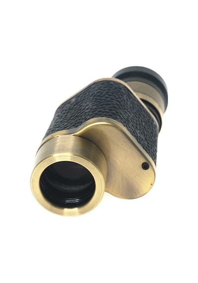 6x24 Baıgısh, Askeri Tarzi Pirinç Ve Deri Kaplamalı, Deri Çantalı Monocular Dürbün Sarı Çok Renkli