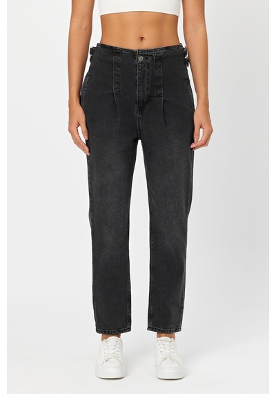 Alexander Gardi Özel Koleksiyon Beli Ayarlanabilir Denim Pantolon Ag-1046-2 siyah