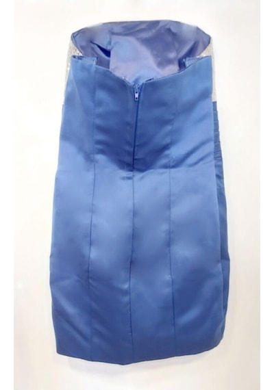Fashion Cocktail Payetli Straples Kalın Saten Kumaş Tafta Düğün Davet Abiye Elbise Mavi Mavi Fashion Cocktail Payetli Straples Kalın Saten Kumaş Tafta Düğün Davet Abiye Elbise Mavi Mavi