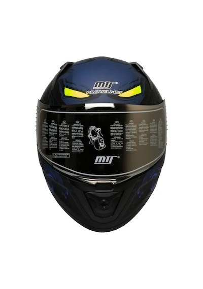 Motosiklet Kaskı Ecer 22.r06 Sertifikalı Double Vizör Full Face Kask Mision Blue Çok Renkli