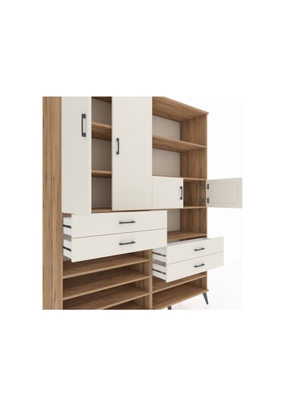 Hyperion Gardrop 11 Raflı 4 Çekmeceli 4 Kapaklı 176x44x221 Çam-aytaşı Aytaşı Hyperion Gardrop 11 Raflı 4 Çekmeceli 4 Kapaklı 176x44x221 Çam-aytaşı Aytaşı