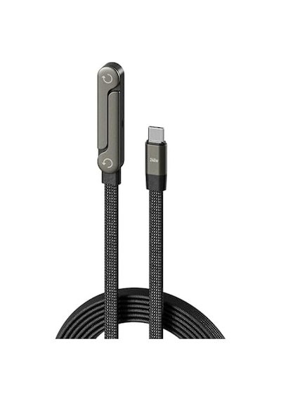 Standlı Type-c To Type-c Şarj Kablosu 150 Cm 240w Örgülü Hızlı Şarj & Data Kablosu Telefon Tablet Tutucu Macbook Uygun
