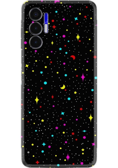 Tecno Pova 3 Kilif Silikon Desen Puantiye Ve Ay 1726 566390064