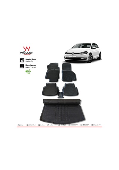 Volkswagen Golf 7.5 7 Paspas Bagaj Havuzu 2012 2020 3D Wöller