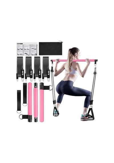 Ayarlanabilir Zorluk Pilates Barı Egzersiz Çubuğu Açık Bej