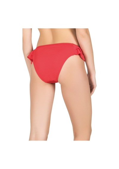Endeep Kadın Fırfırlı Kırmızı Bikini Altı
