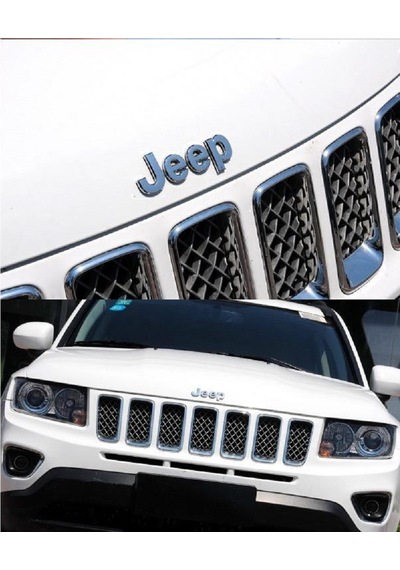 Jeep Bagaj / Kaput Yazı Logo Krom Parlak Gri Hood Trunk Lettering