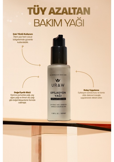 Uraw Tüy Azaltıcı Epilasyon Yağı 100 ML