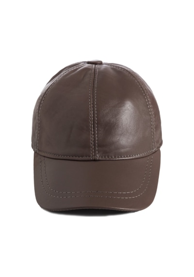 Shopiolog Unisex Hakiki Deri Beyzbol Kep