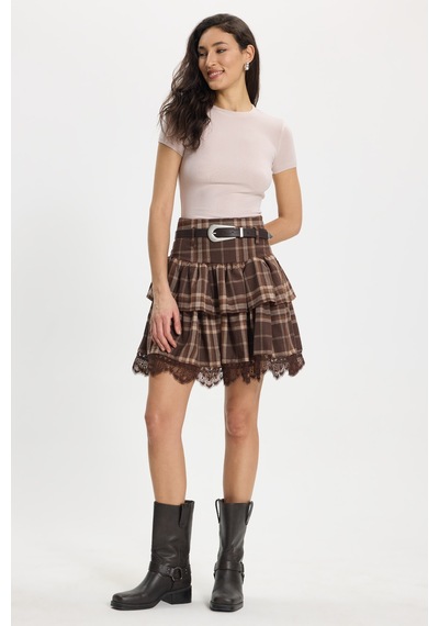 Tudors Kadın Slim Fit Dar Kesim Pamuklu Kısa Kollu Bisiklet Yaka Pembe Tişört-50712