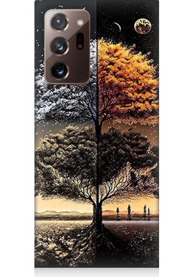 Samsung Galaxy Note 20 Ultra Uyumlu Gece Ve Gündüz Desenli Silikon Kılıf