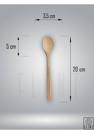 Gürgen Ağacı Ahşap Kaşık El Yapımı 20 cm Mutfak Yemek ve Servis Kaşığı