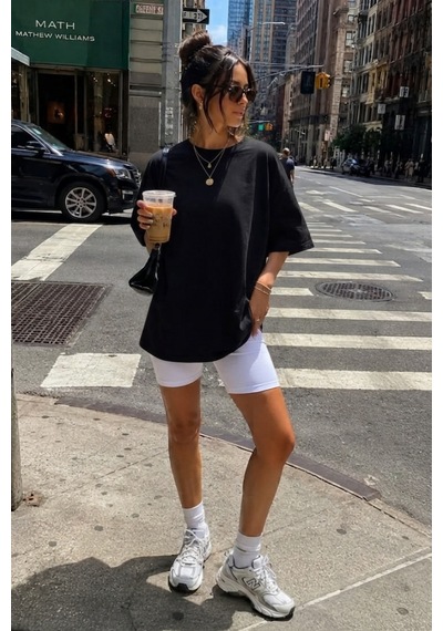 Seeh Siyah Basic Kısa Kollu Kadın T-shirt Sh280