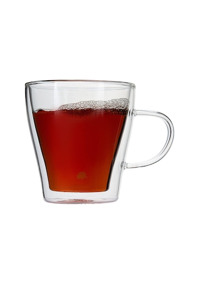 Jumbo Glory Double Wall 2'li Kulplu Bardak 250 Ml Şeffaf