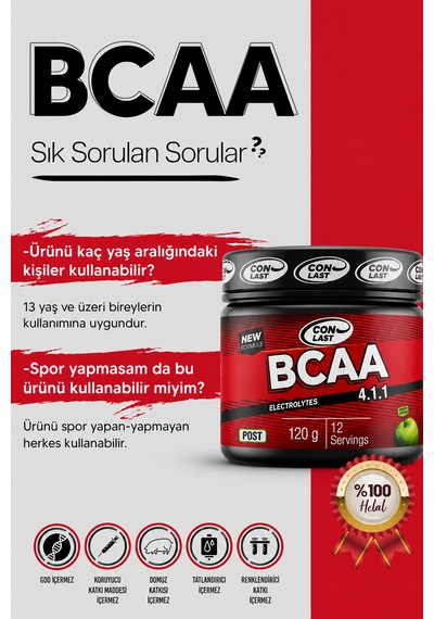 Bcaa 120 Gr. Yeşil Elma Aromalı
