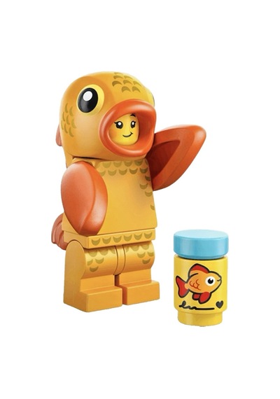 71051 Minifigures Hayvanlar Seri 28 Fluffy Goldfish Costume