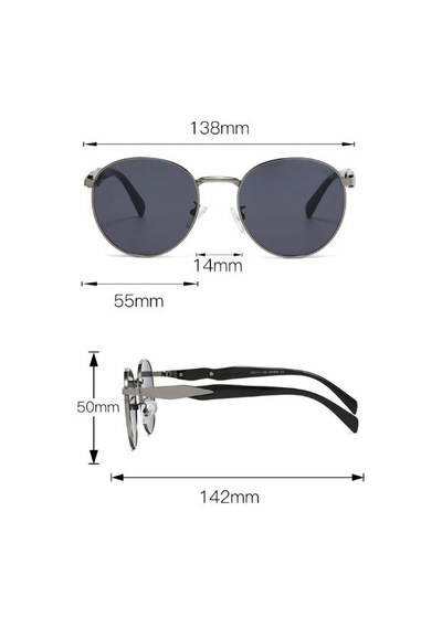 Unisex Çelik Çerçeve Güneş Gözlüğü Es124 Patlıcan Moru - 712219973 Altın